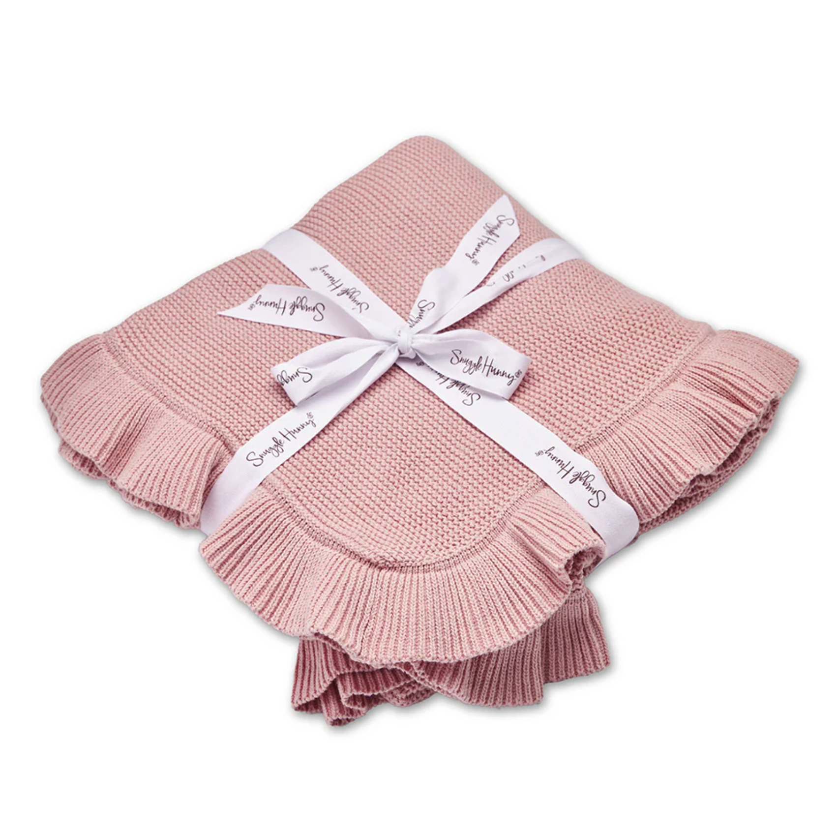 Snuggle Hunny Rosa Ruffle Knit Organic Baby Blanket