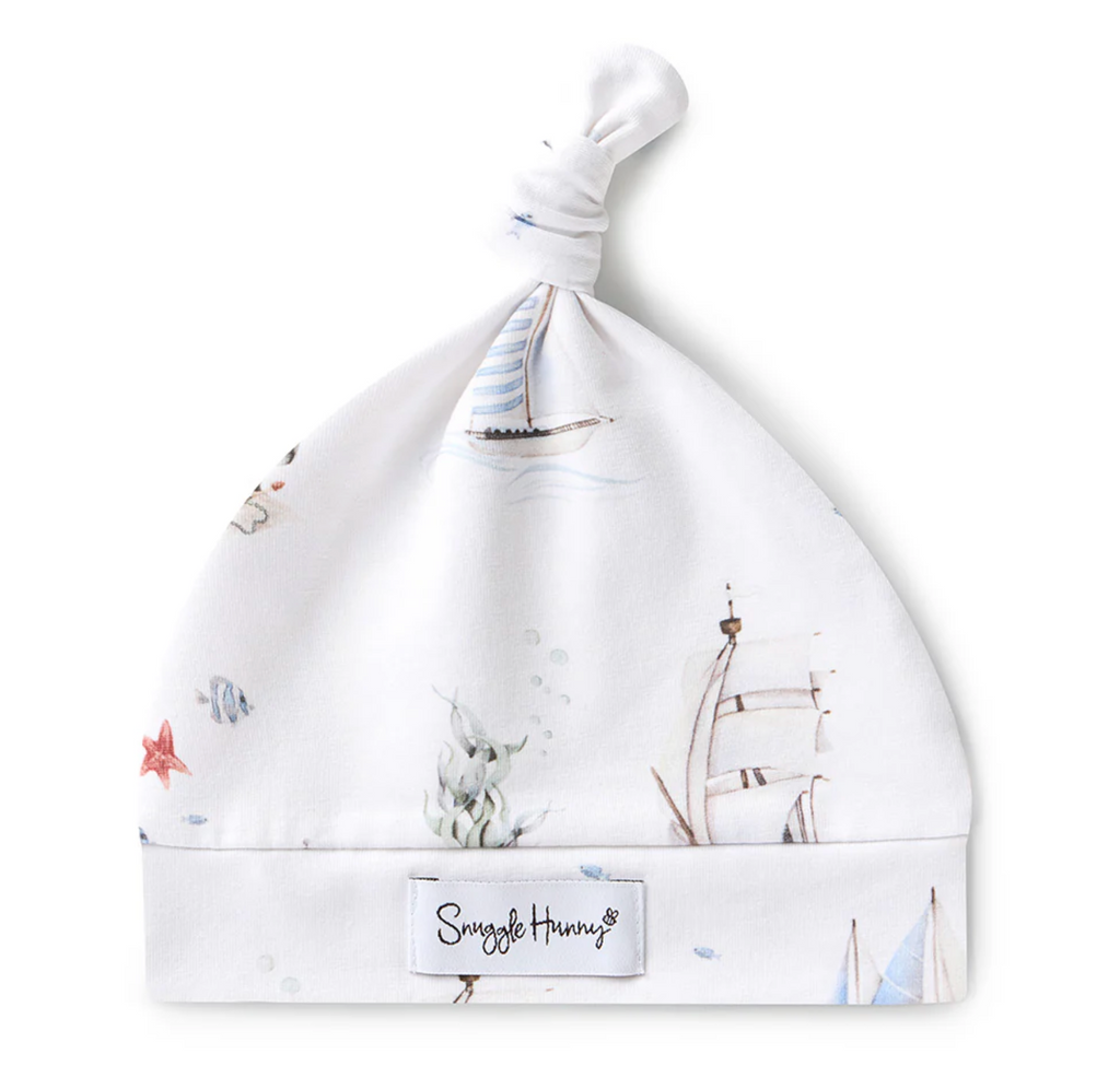 Snuggle Hunny Set Sail Organic Knotted Beanie