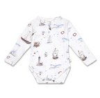 Snuggle Hunny Set Sail Long Sleeve Organic Bodysuit