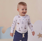 Snuggle Hunny Set Sail Long Sleeve Organic Bodysuit