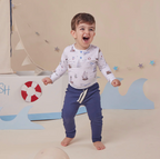 Snuggle Hunny Set Sail Long Sleeve Organic Bodysuit