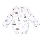 Snuggle Hunny Set Sail Long Sleeve Organic Bodysuit