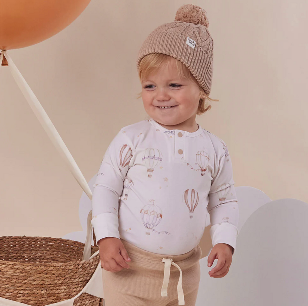 Snuggle Hunny Up & Away Long Sleeve Organic Bodysuit