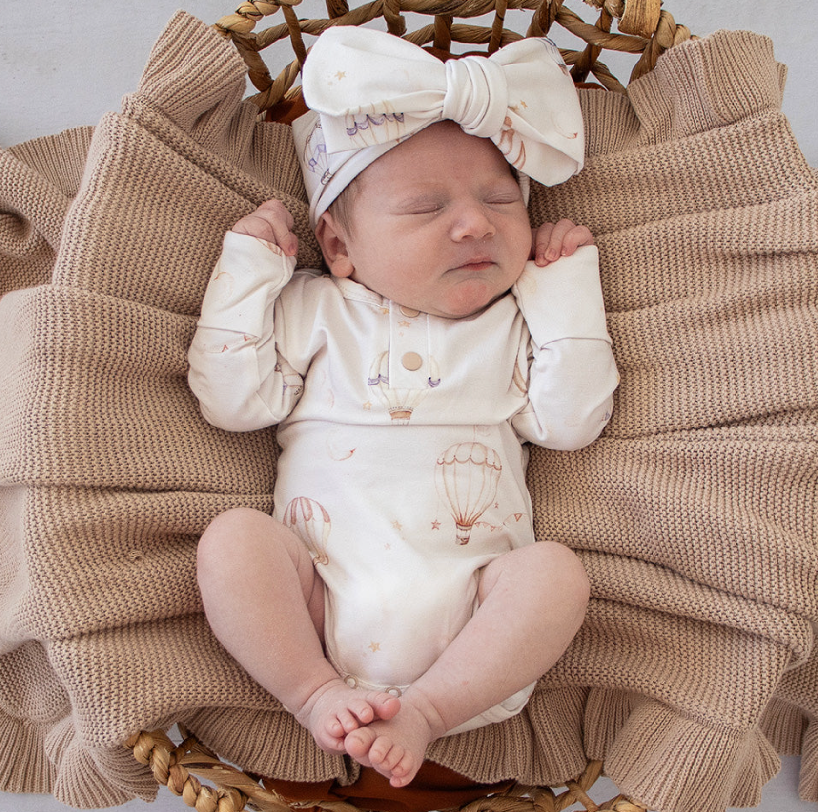 Snuggle Hunny Up & Away Long Sleeve Organic Bodysuit