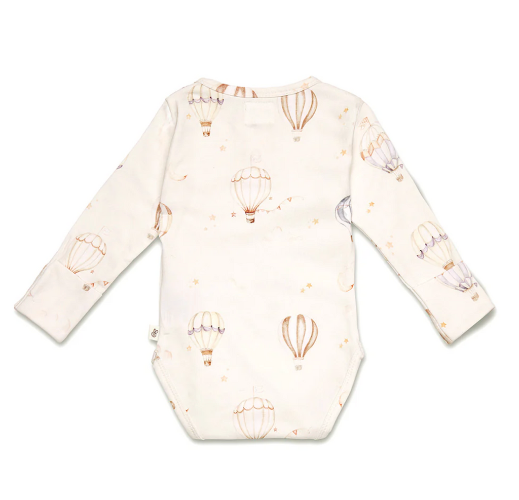 Snuggle Hunny Up & Away Long Sleeve Organic Bodysuit