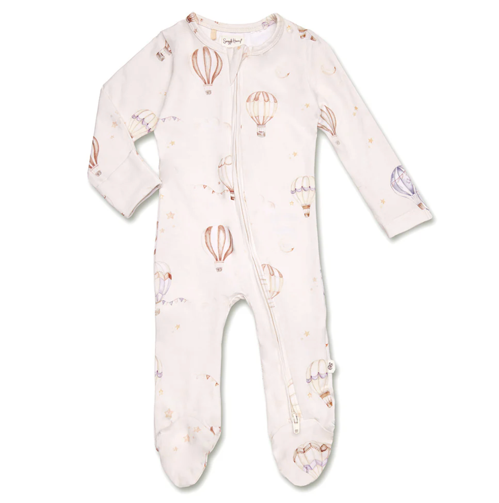 Snuggle Hunny Up & Away Organic Snuggle Sleepsuit Zip Footie