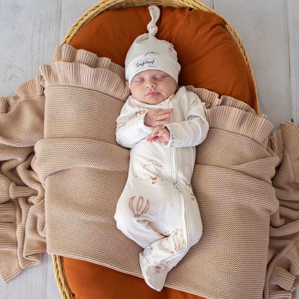 Snuggle Hunny Up & Away Organic Snuggle Sleepsuit Zip Footie
