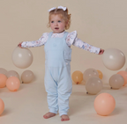 Snuggle Hunny Sweet Swallows Long Sleeve Organic Bodysuit with Frill