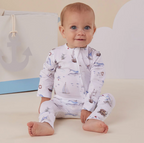 Snuggle Hunny Set Sail Organic Snugglesuit Convertible Romper