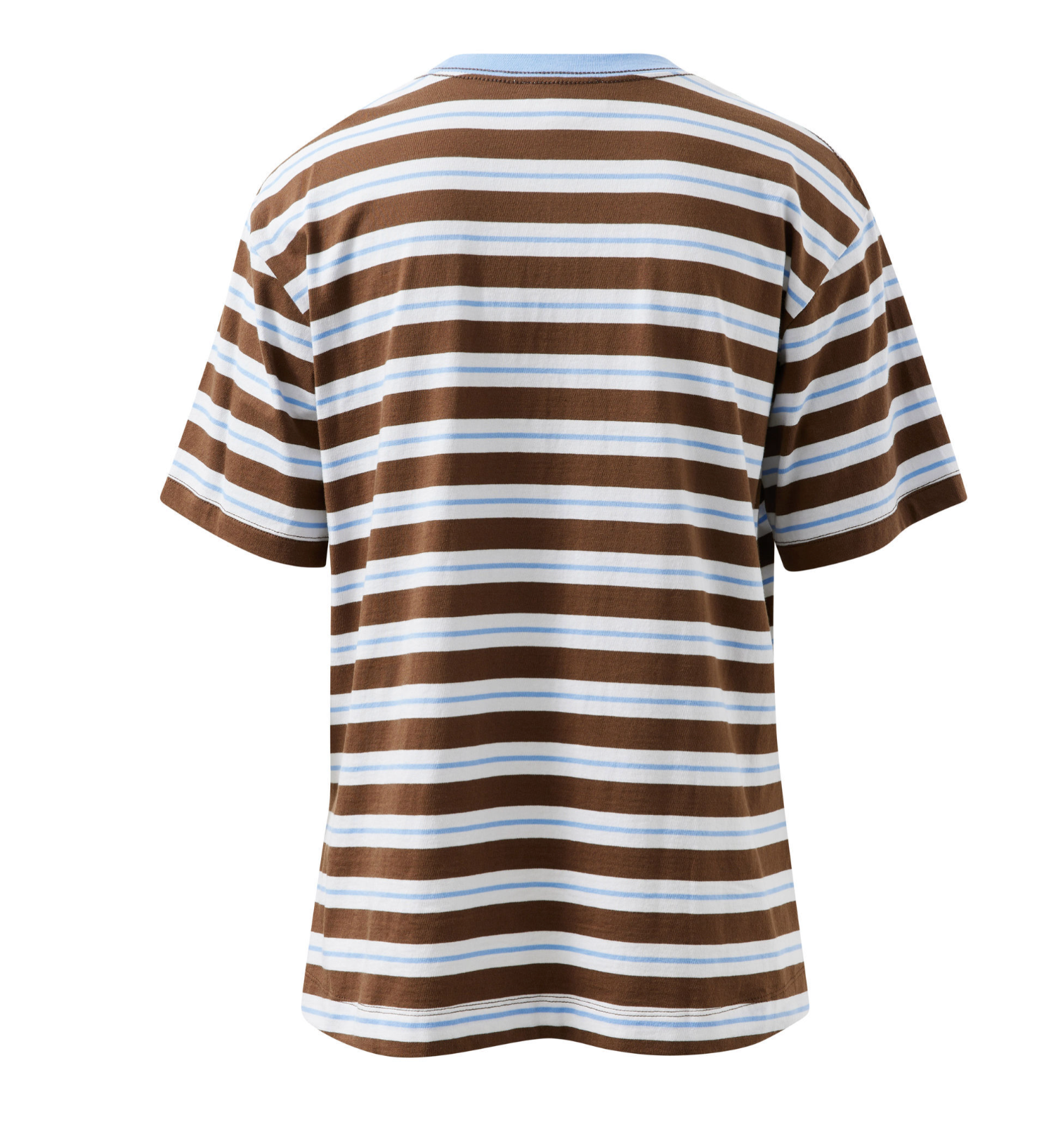 Ceres Life Stevie Slouchy Tee Cocoa Sky Blue Stripe