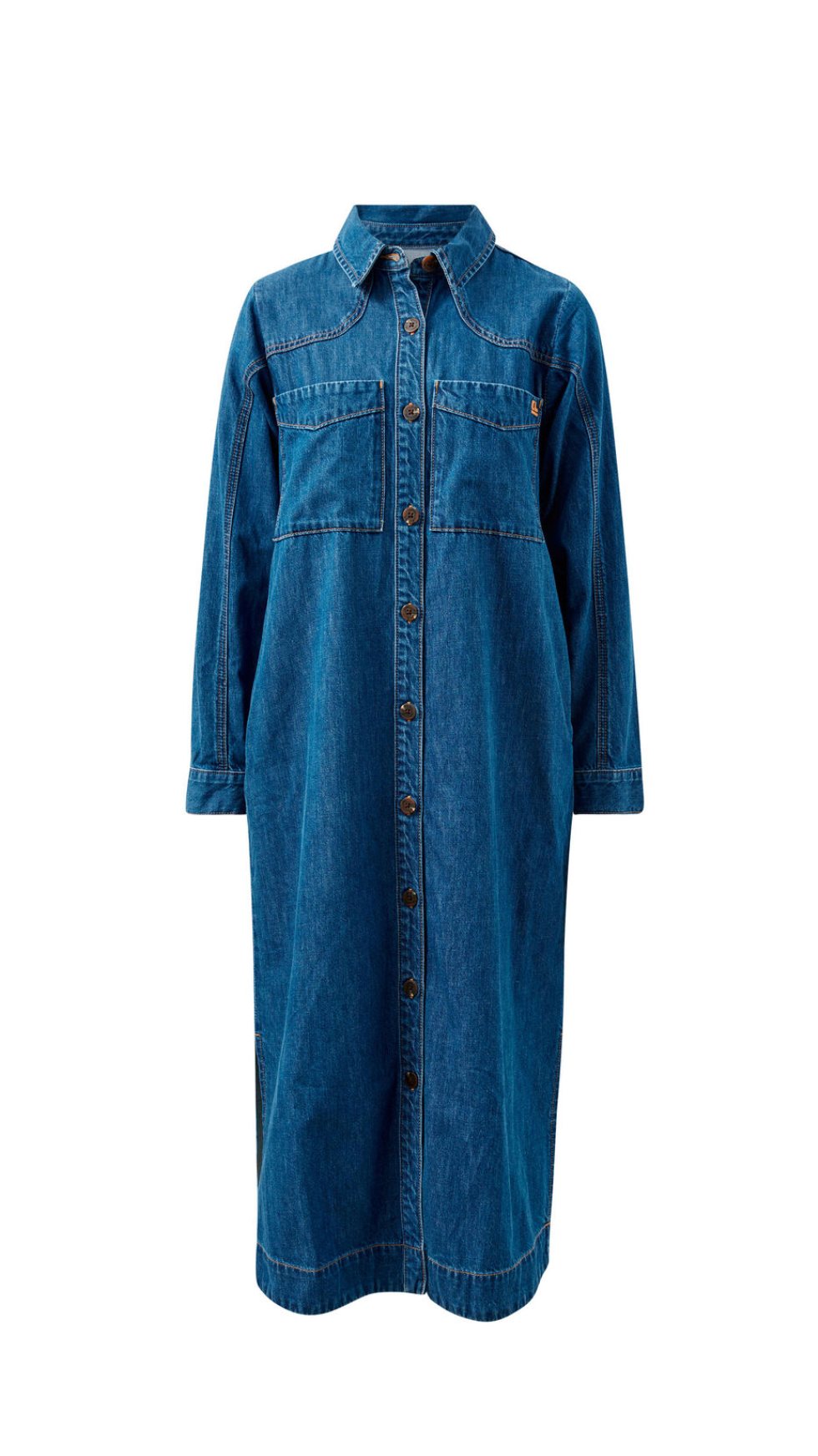 Ceres Life Rae Lone Sleeve Midi Dress Fresh Indigo