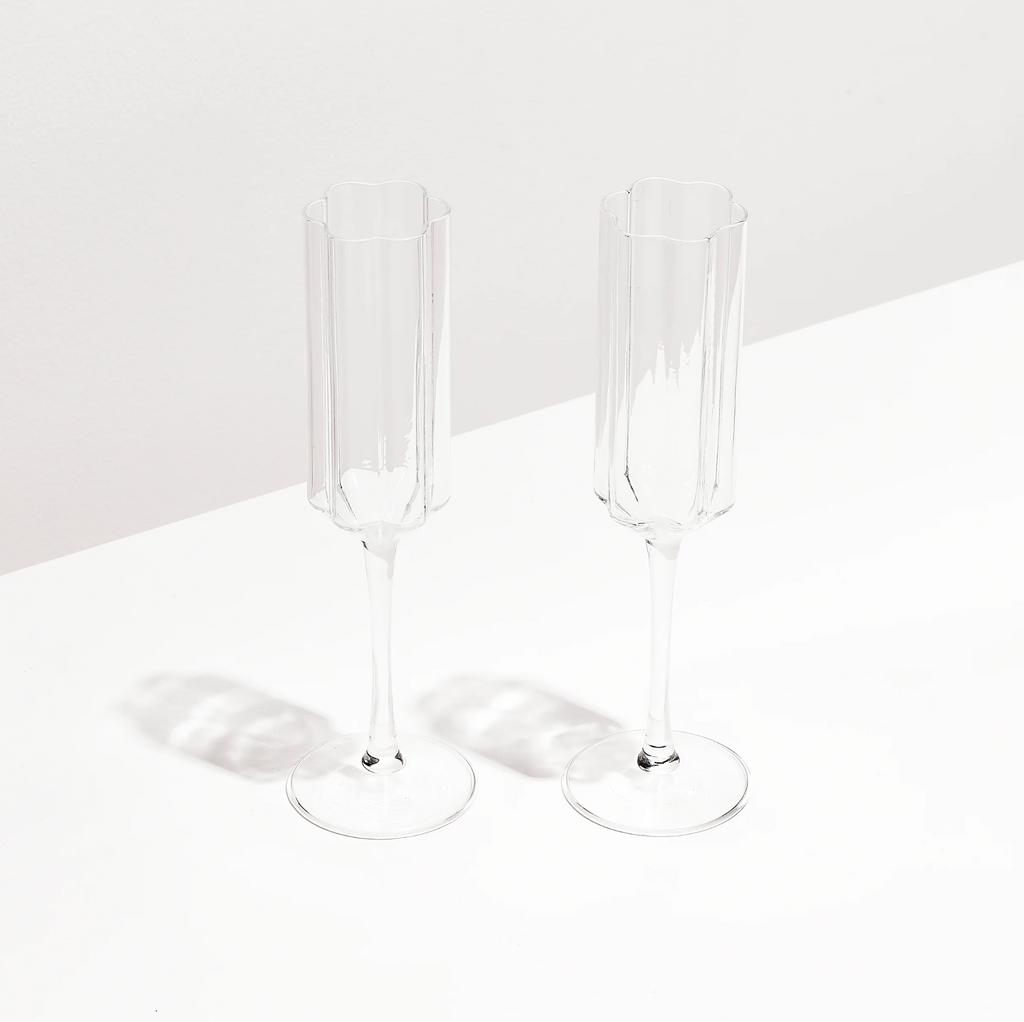 Fazeek Wave Flute Glasses - Set of Two