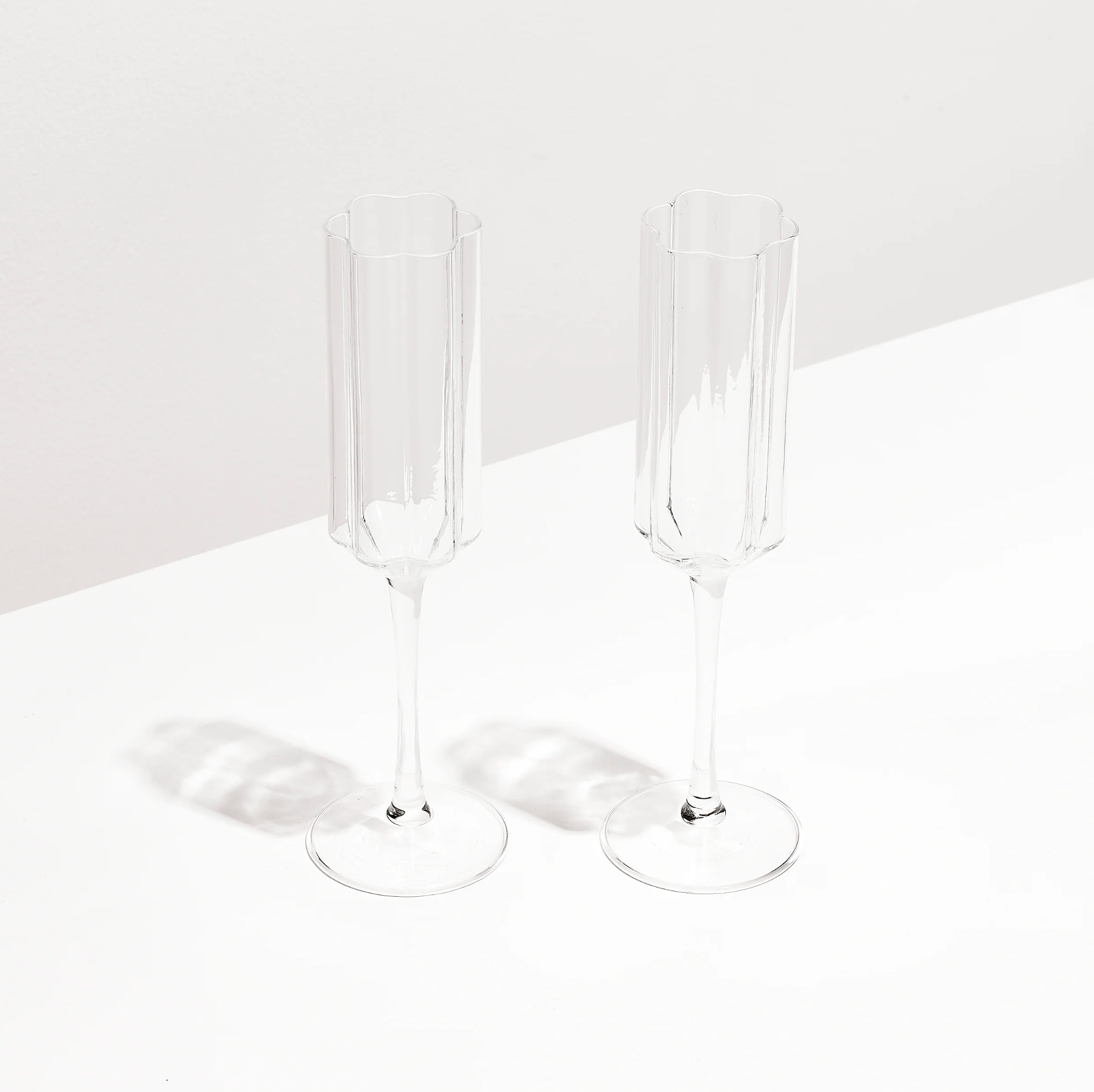 Fazeek Wave Flute Glasses - Set of Two