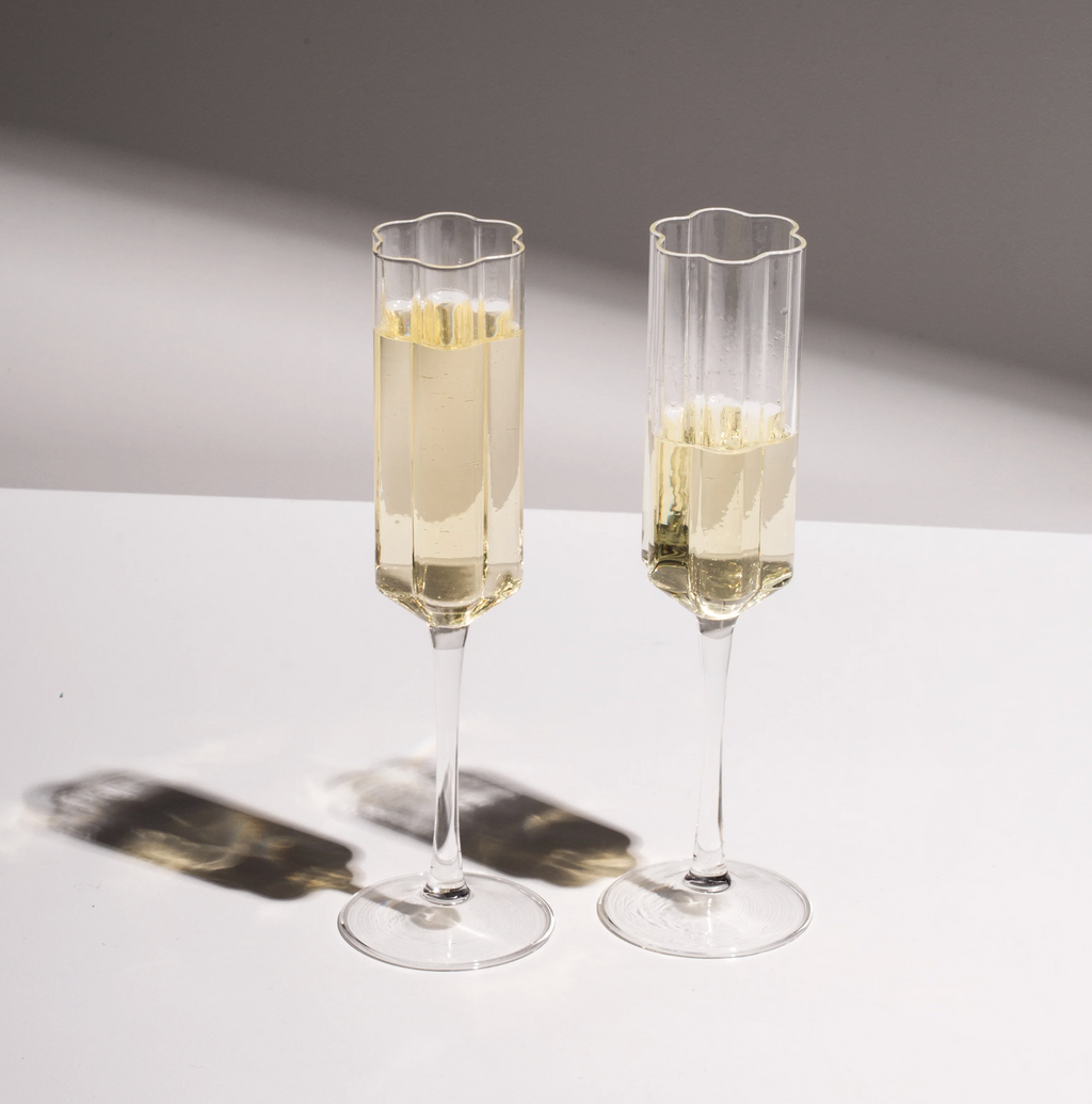 Fazeek Wave Flute Glasses - Set of Two