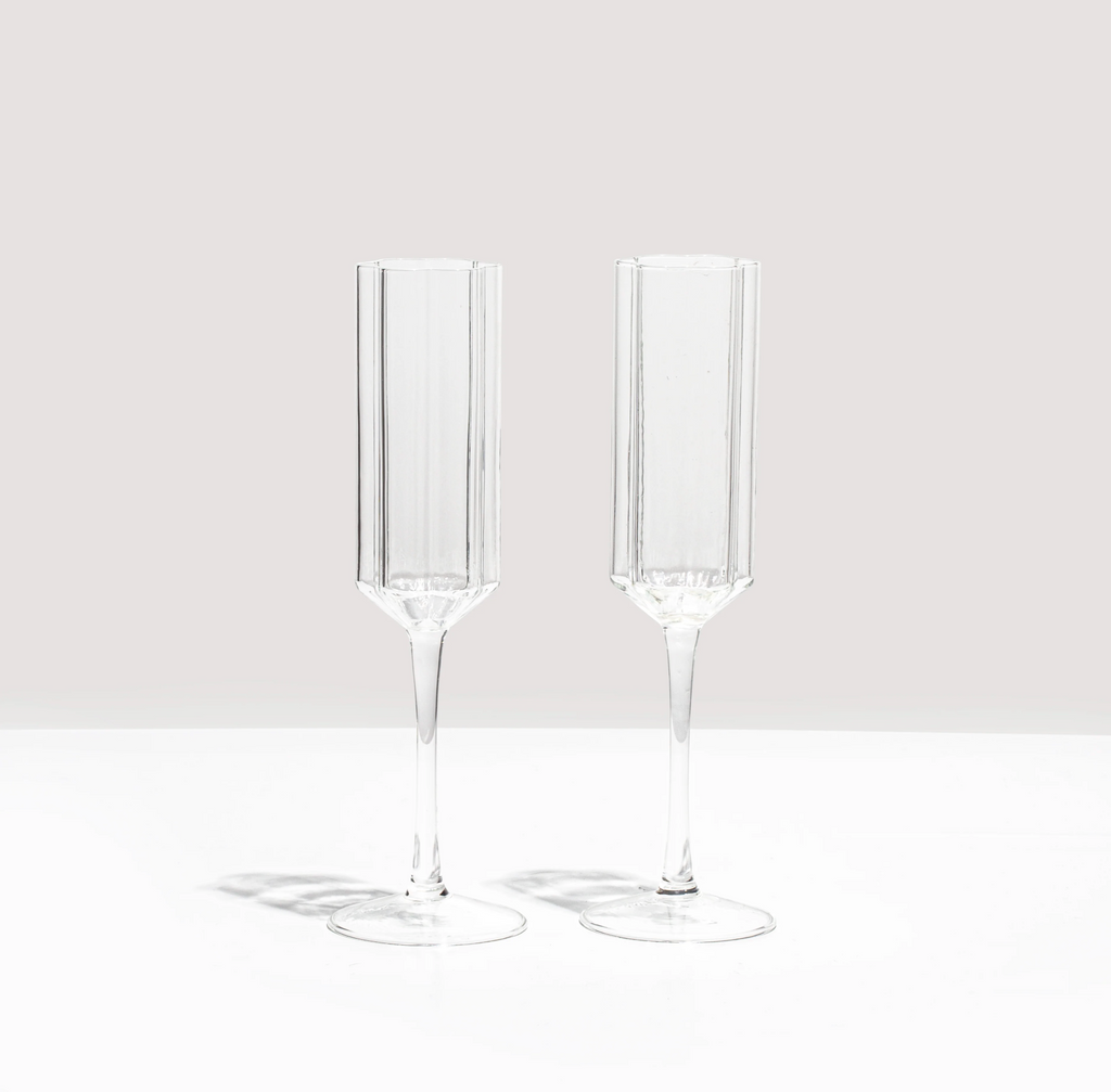 Fazeek Wave Flute Glasses - Set of Two