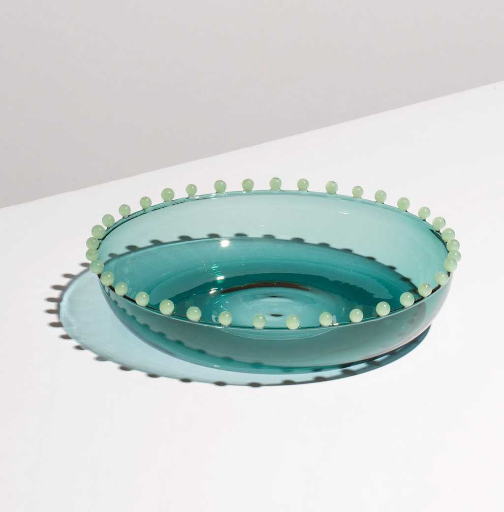Fazeek Pearl Platter Teal & Jade