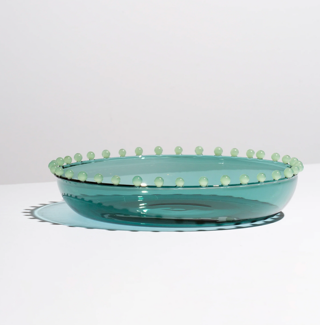 Fazeek Pearl Platter Teal & Jade