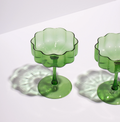 Fazeek Wave Coupe Glasses Amber - Set of Two