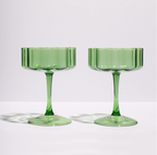 Fazeek Wave Coupe Glasses Amber - Set of Two