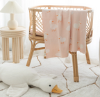 Fox & Fallow Pink Ducks Luxe Knitted Blanket