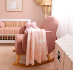 Fox & Fallow Pink Ducks Luxe Knitted Blanket