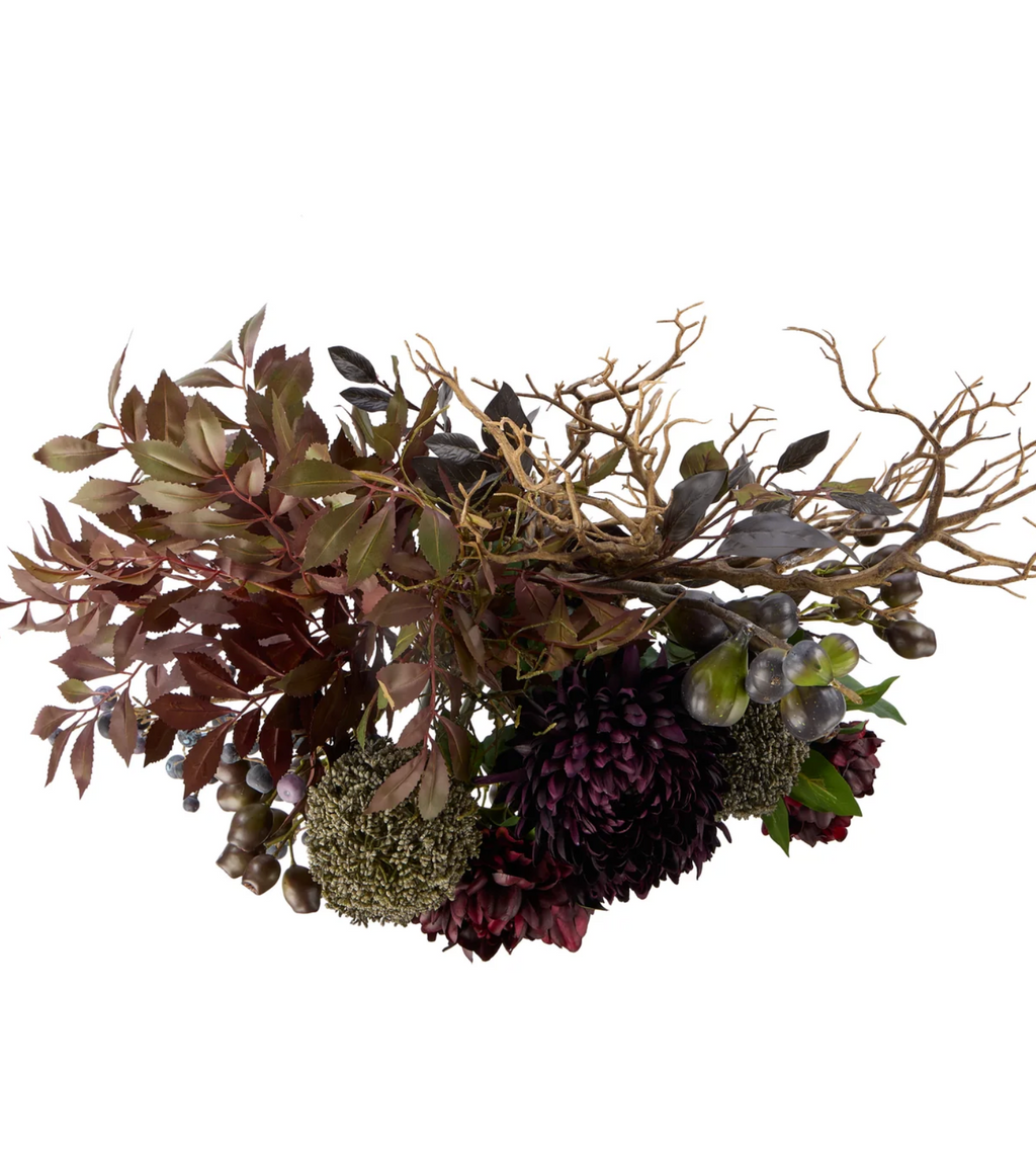 Rogue Home Chrysanthemum Fig Garden Mix Small Maliah Pot Purple