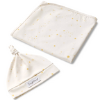 Snuggle Hunny Stardust Organic Jersey Wrap & Beanie Set