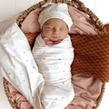Snuggle Hunny Stardust Organic Jersey Wrap & Beanie Set