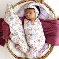 Snuggle Hunny Gracie Organic Jersey Wrap & TopKnot Set