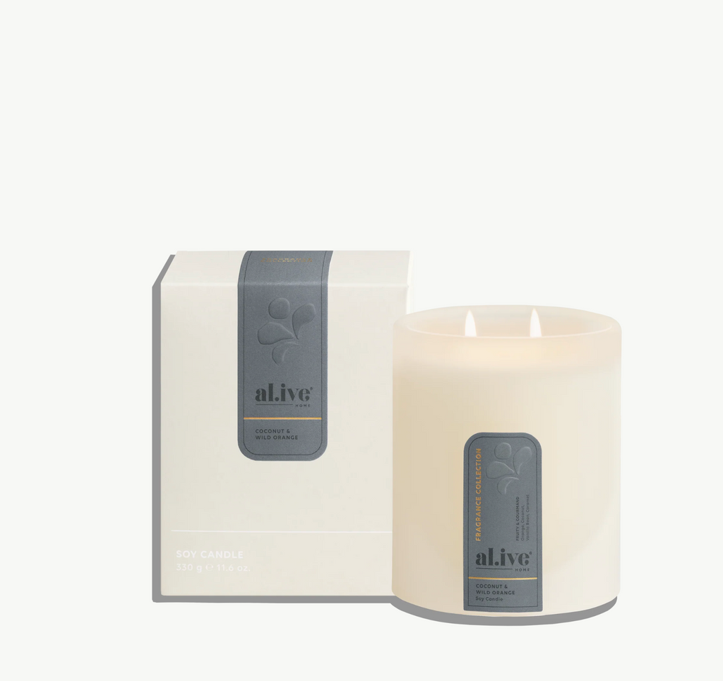 Al.ive Body Coconut & Wild Orange Soy Candle