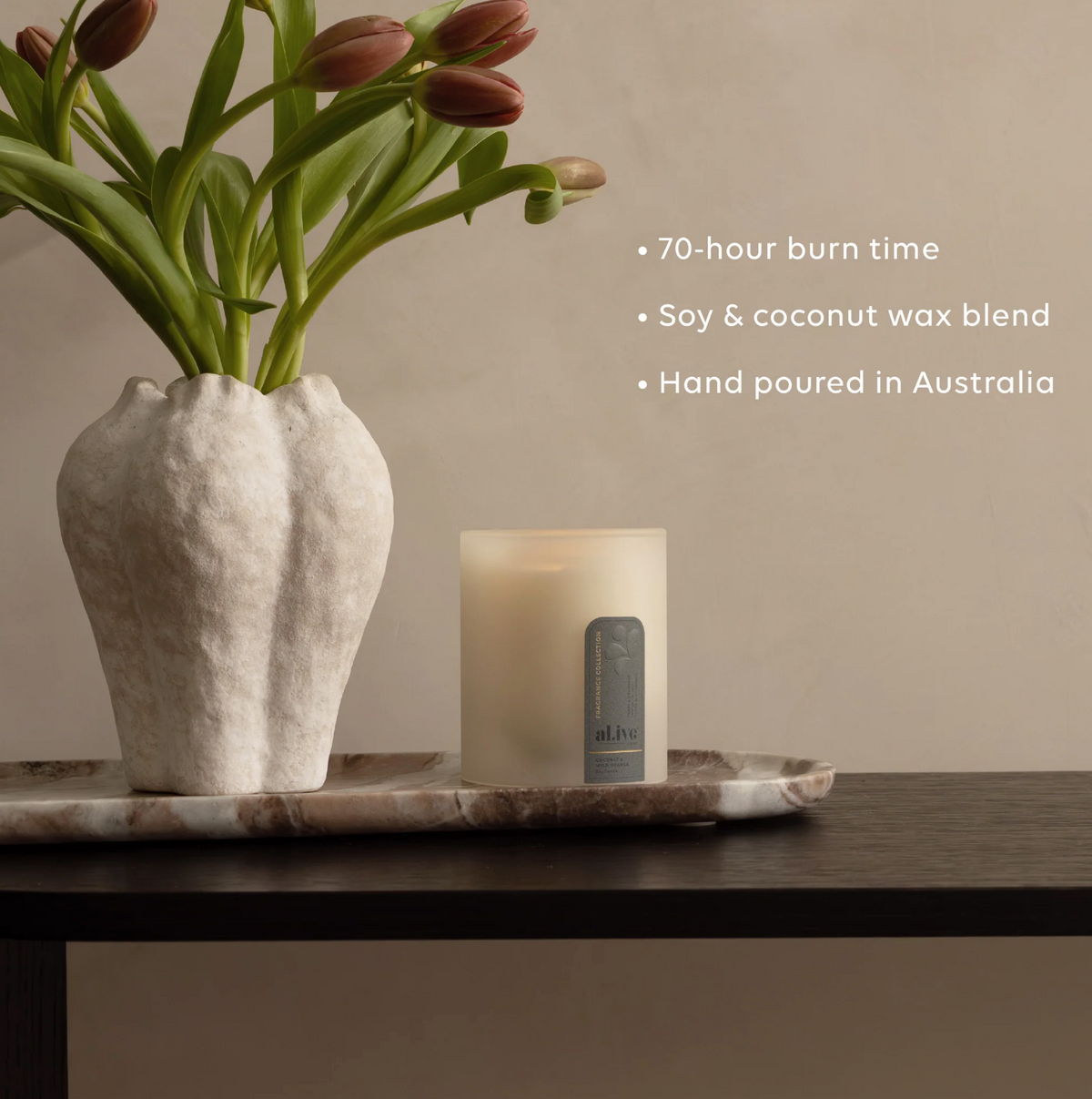 Al.ive Body Coconut & Wild Orange Soy Candle