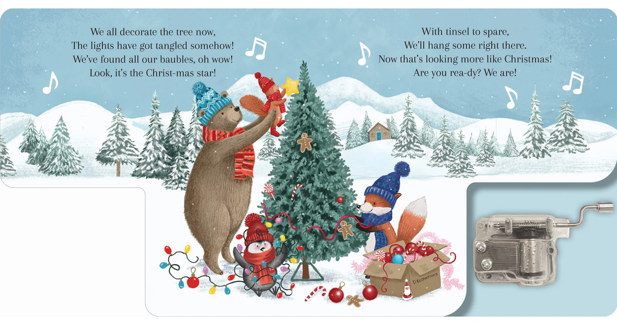 Lake Press We Wish You A Merry Christmas Wind-Up Music Box Book