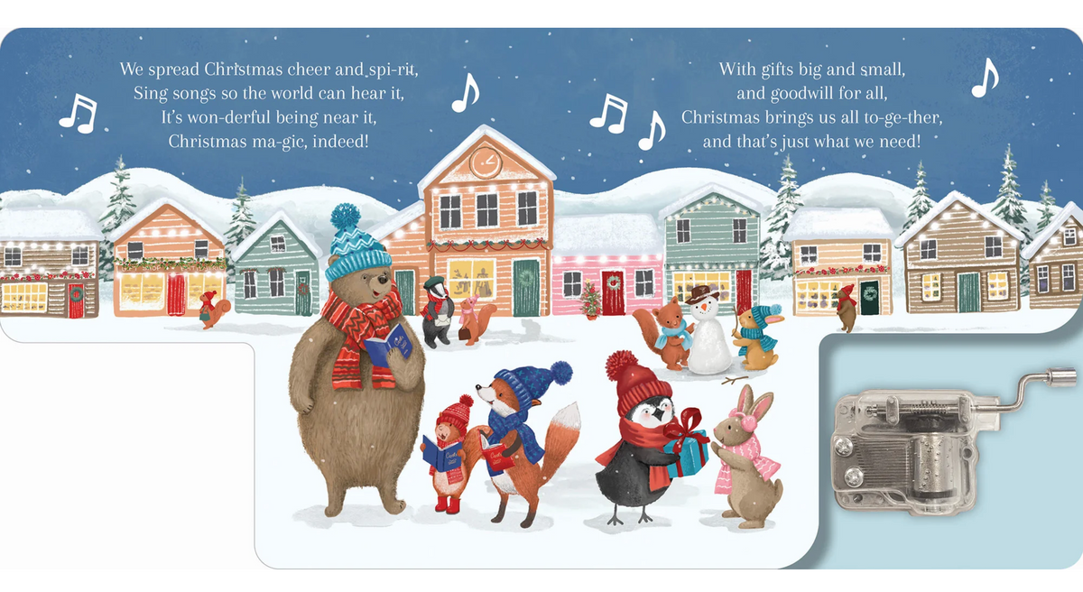 Lake Press We Wish You A Merry Christmas Wind-Up Music Box Book