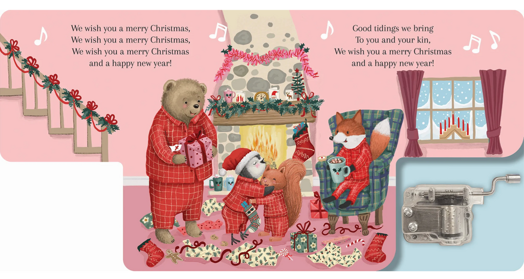 Lake Press We Wish You A Merry Christmas Wind-Up Music Box Book