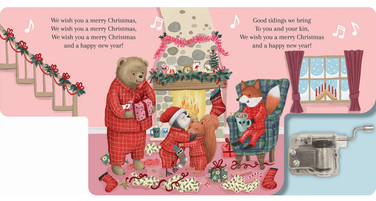 Lake Press We Wish You A Merry Christmas Wind-Up Music Box Book
