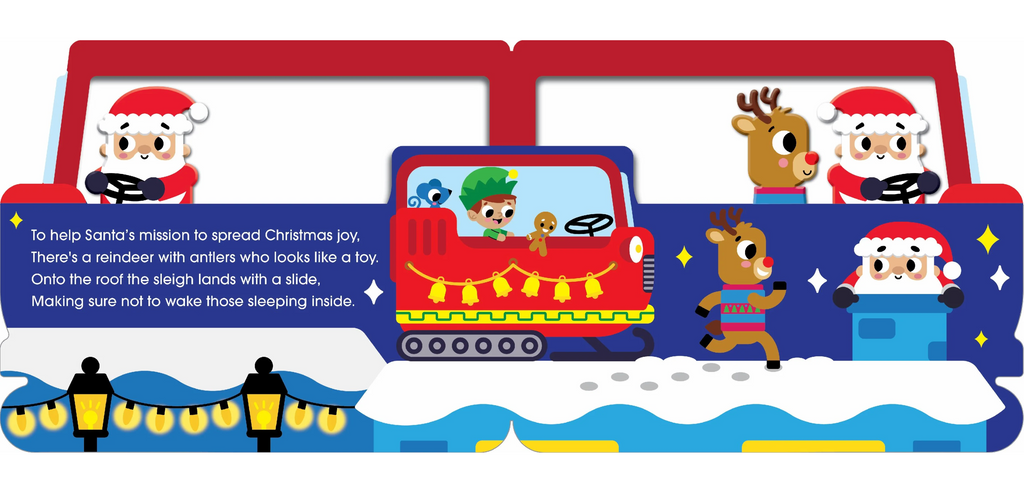 Lake Press Santa's Sleigh Ride Mini Me Shaped Board Book