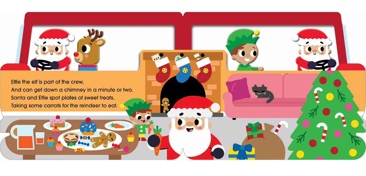 Lake Press Santa's Sleigh Ride Mini Me Shaped Board Book