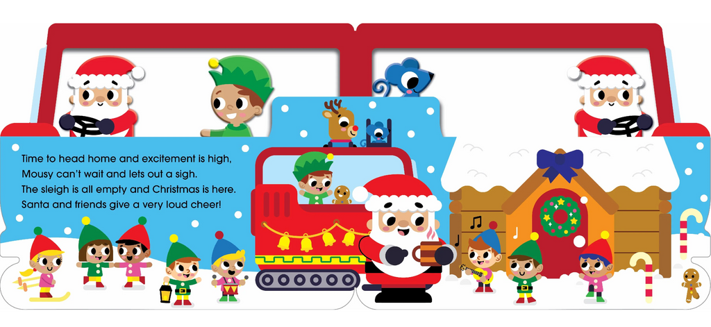 Lake Press Santa's Sleigh Ride Mini Me Shaped Board Book