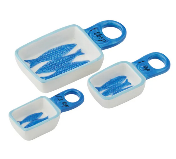 Coast to Coast Sardine Set of 3 Ceramic Measuring Spoons