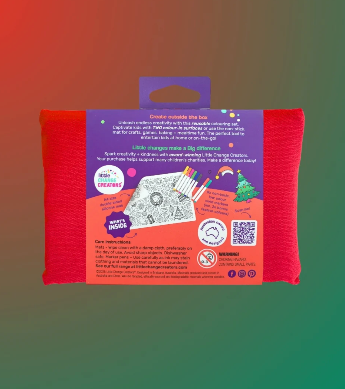 Little Change Creators CELEBRATE! Limited Edition Christmas Reusable Pocket Colouring Set