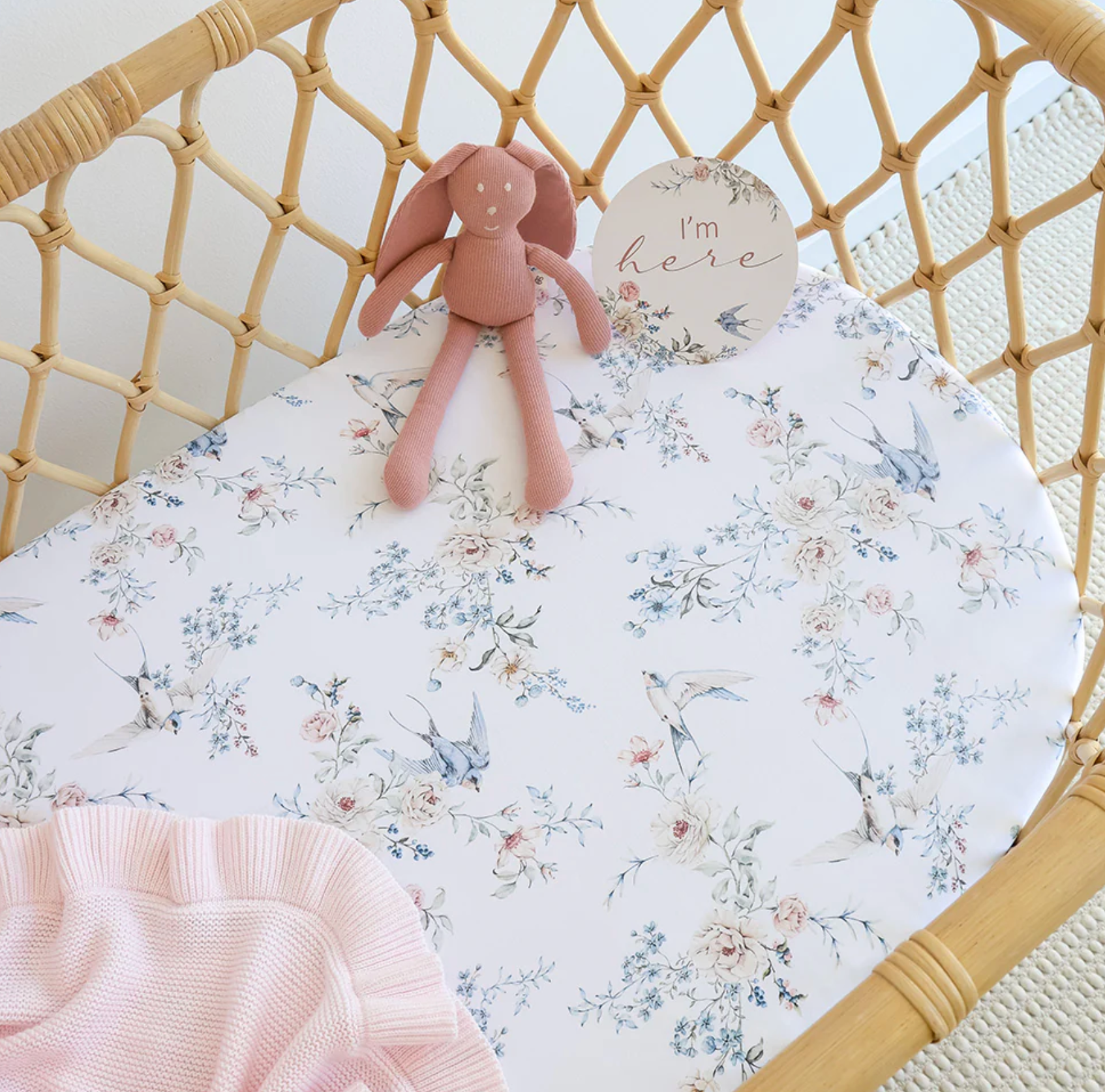Snuggle Hunny Sweet Swallows & Rosa Reversible Milestone Cards
