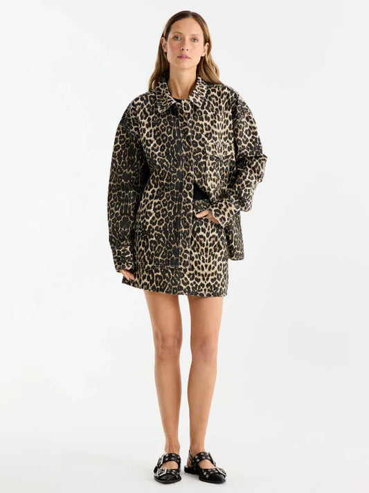 Ena Pelly Suri Overshirt -  Leopard Print