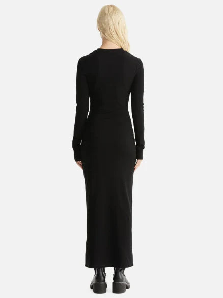 Ena Pelly Remi Ribbed Dress Black