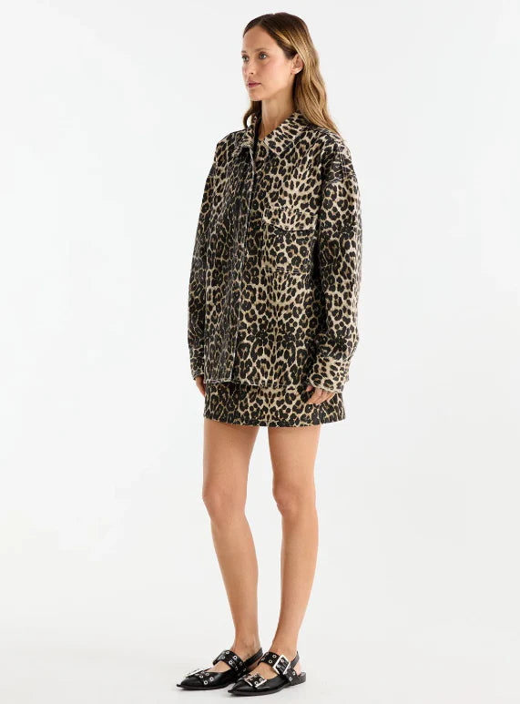 Ena Pelly Suri Overshirt -  Leopard Print