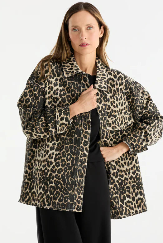 Ena Pelly Suri Overshirt -  Leopard Print