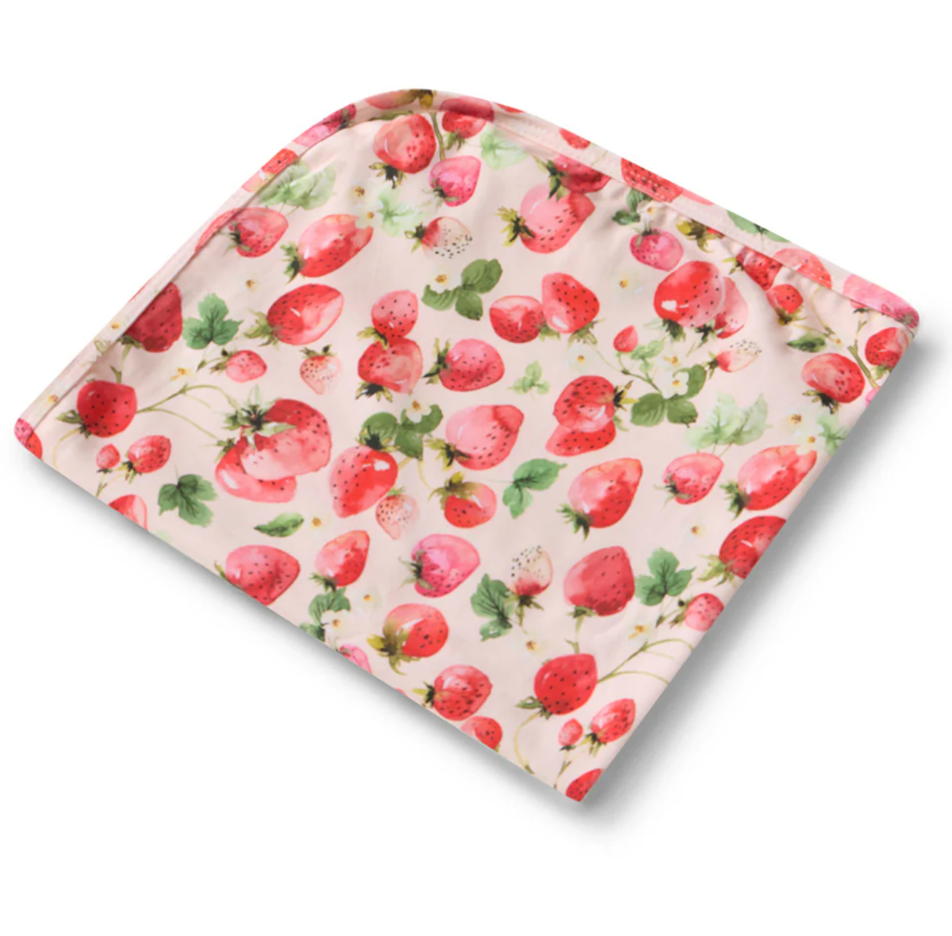 Snuggle Hunny Strawberry Organic Jersey Wrap & Topknot Set