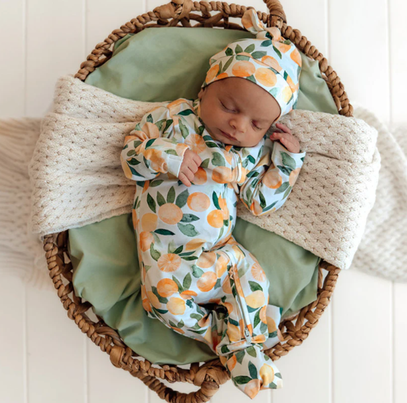 Snuggle Hunny Citrus Squeeze Organic Snugglesuit Convertible Romper