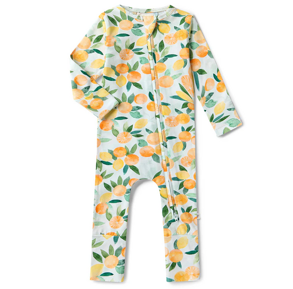 Snuggle Hunny Citrus Squeeze Organic Snugglesuit Convertible Romper