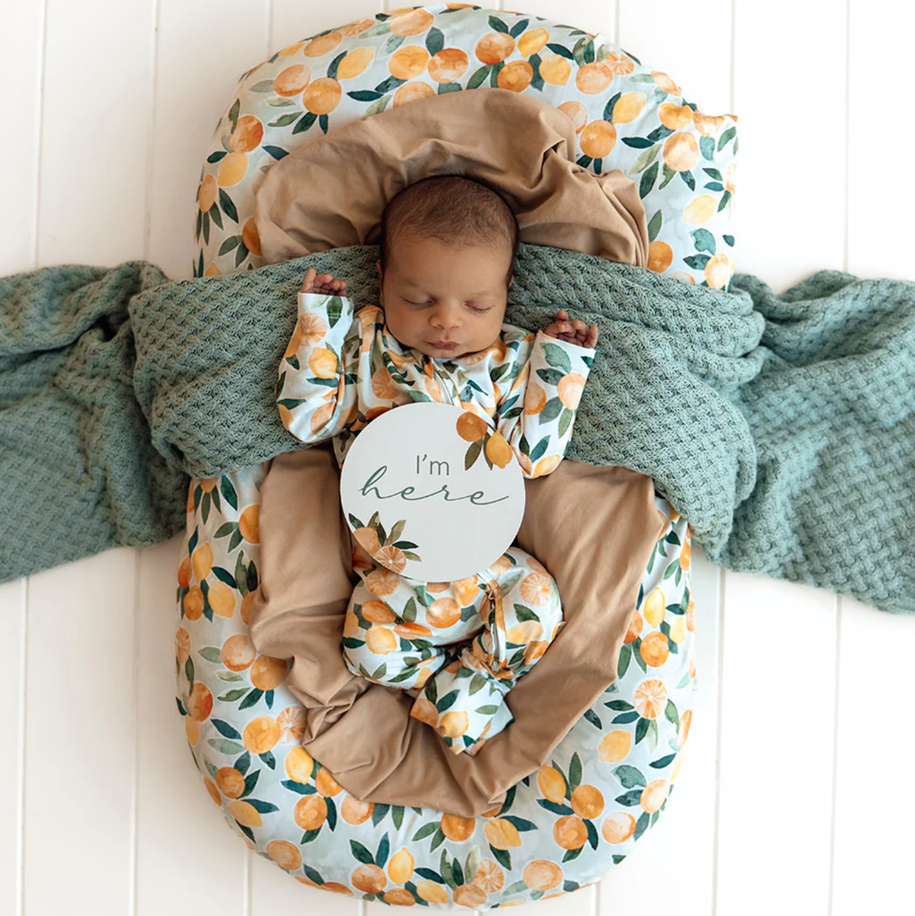 Snuggle Hunny Citrus Squeeze Organic Snugglesuit Convertible Romper