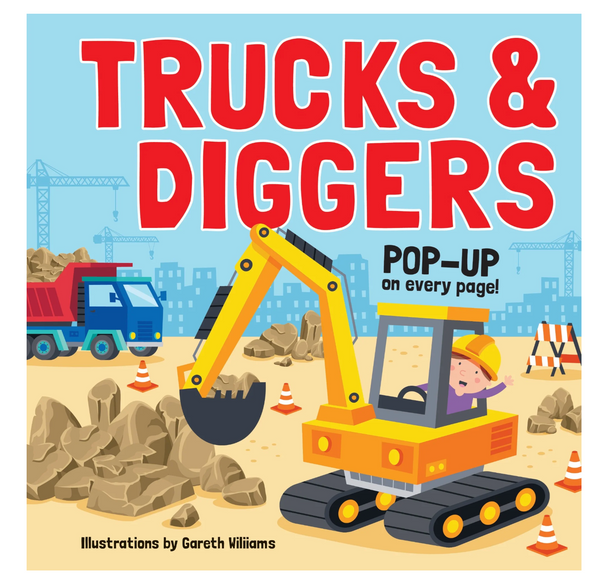 Lake Press Pop-Up Book - Trucks & Diggers